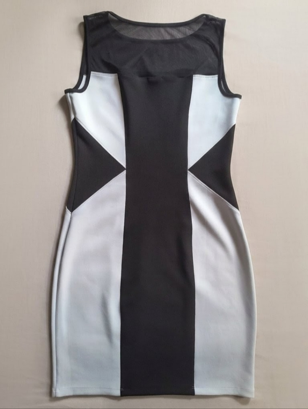 Enfocus Studio Black and Off White Sheath Dress